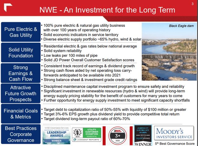 NWE investment for the long term 