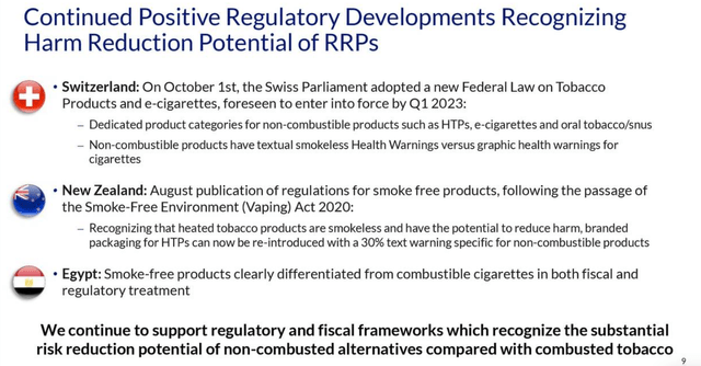 Philip Morris Regulatory Developments
