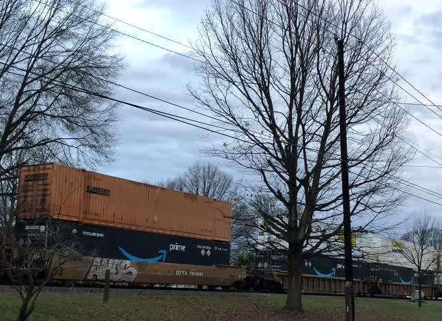 Train with amazon prime intermodel containers