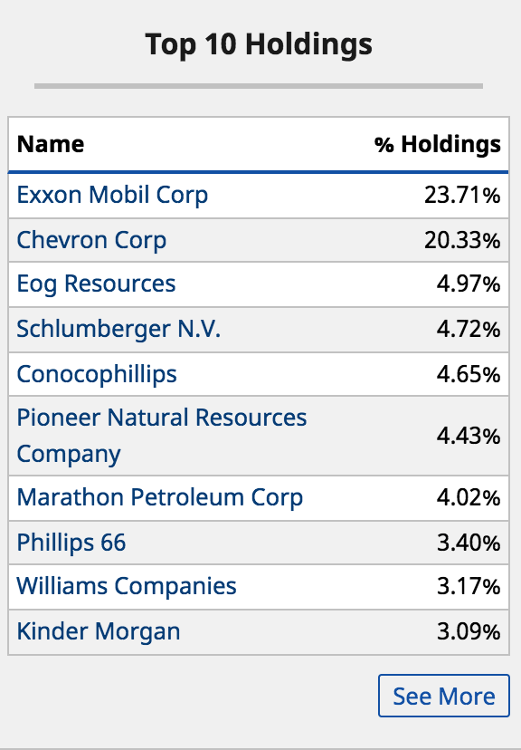 Xle Portfolio Holdings