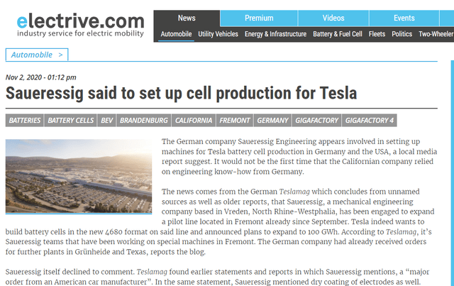 Saueressig Tesla Factory