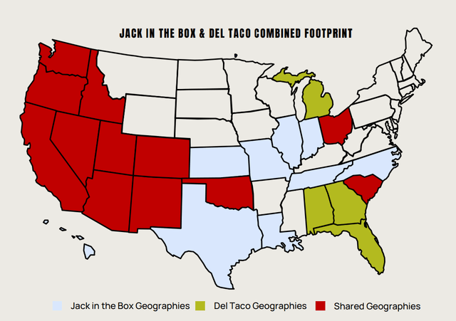 Jack In The Box & Del Taco Footprint