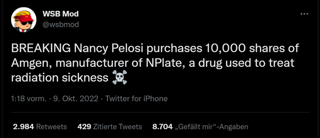 Nancy Pelosi Amgen buy