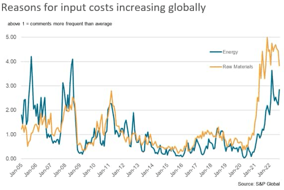 reasons for input costs increasing globally