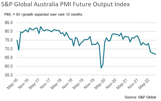 S&P Global Australia PMI future output index