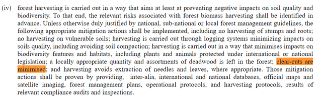 EU biomass sourcing policy