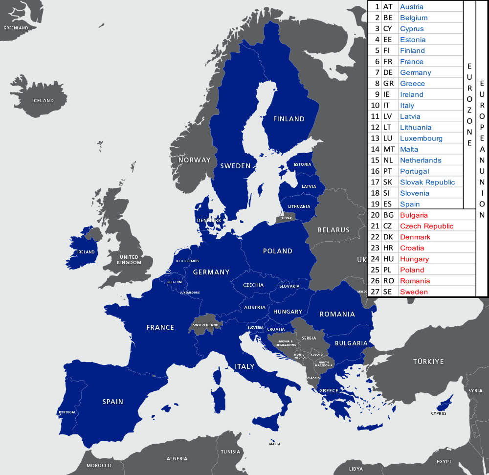 EU simple map preview
