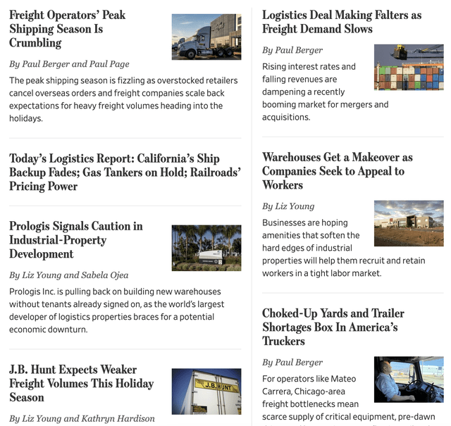US transportation negative headlines
