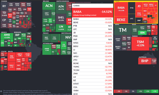 China Stocks Dropped Huge On Monday