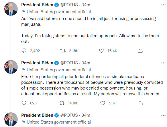 Tweet from President Joe Biden