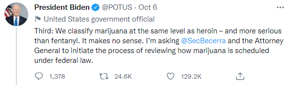 President Biden's tweet