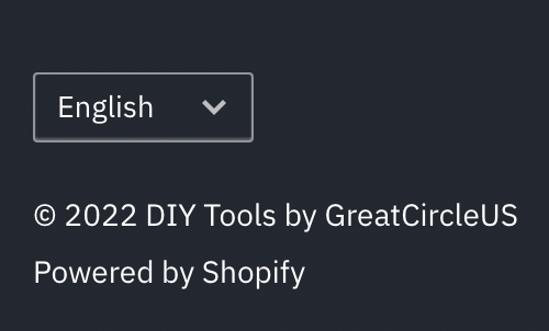 Shopify footer