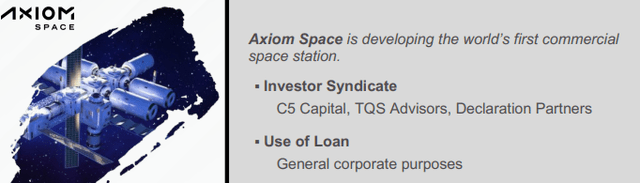 A snapshot of an investment from Trinity Capital's investor presentation