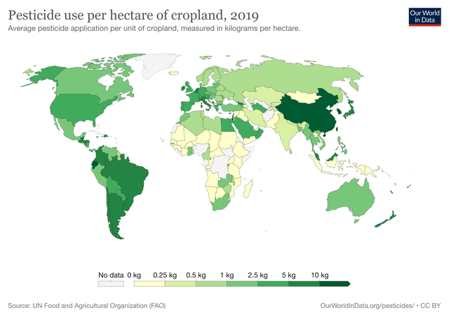 Pesticides map