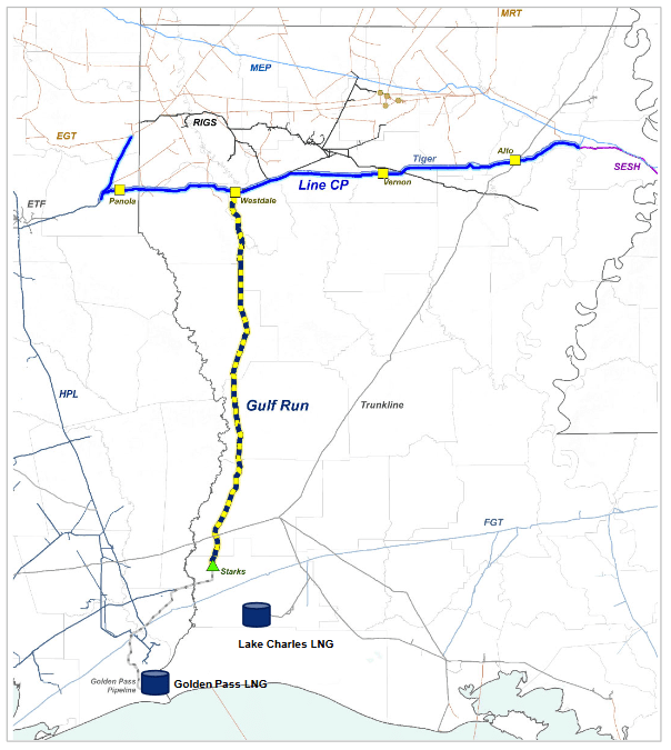 Gulf Run Pipeline Map