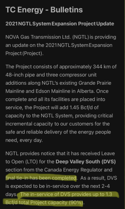 NGTL project update
