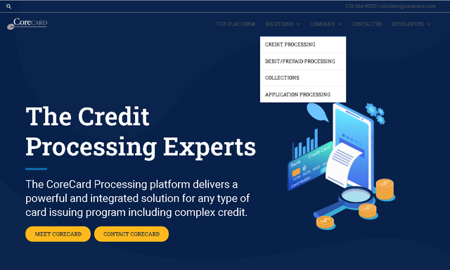 corecard's software ecosystem is essential to credit card companies