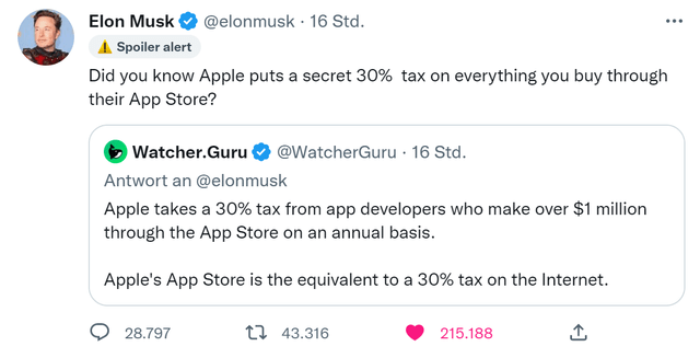 Elon Musk on Apple