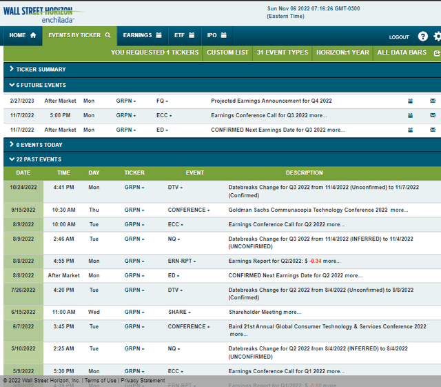 Corporate Event Calendar