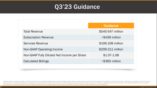 Q3 23 Guidance