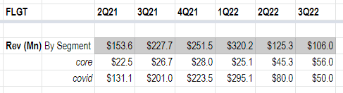 FLGT revenue by segment