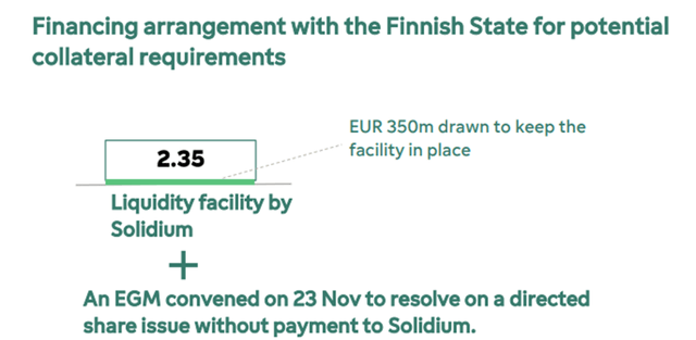 Overview of Financing Arrangement with the Finnish State