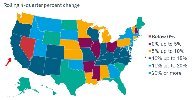 Tax Revenue Change (By State)
