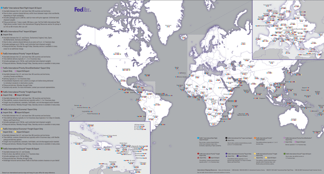 FedEx Intl Coverage Map