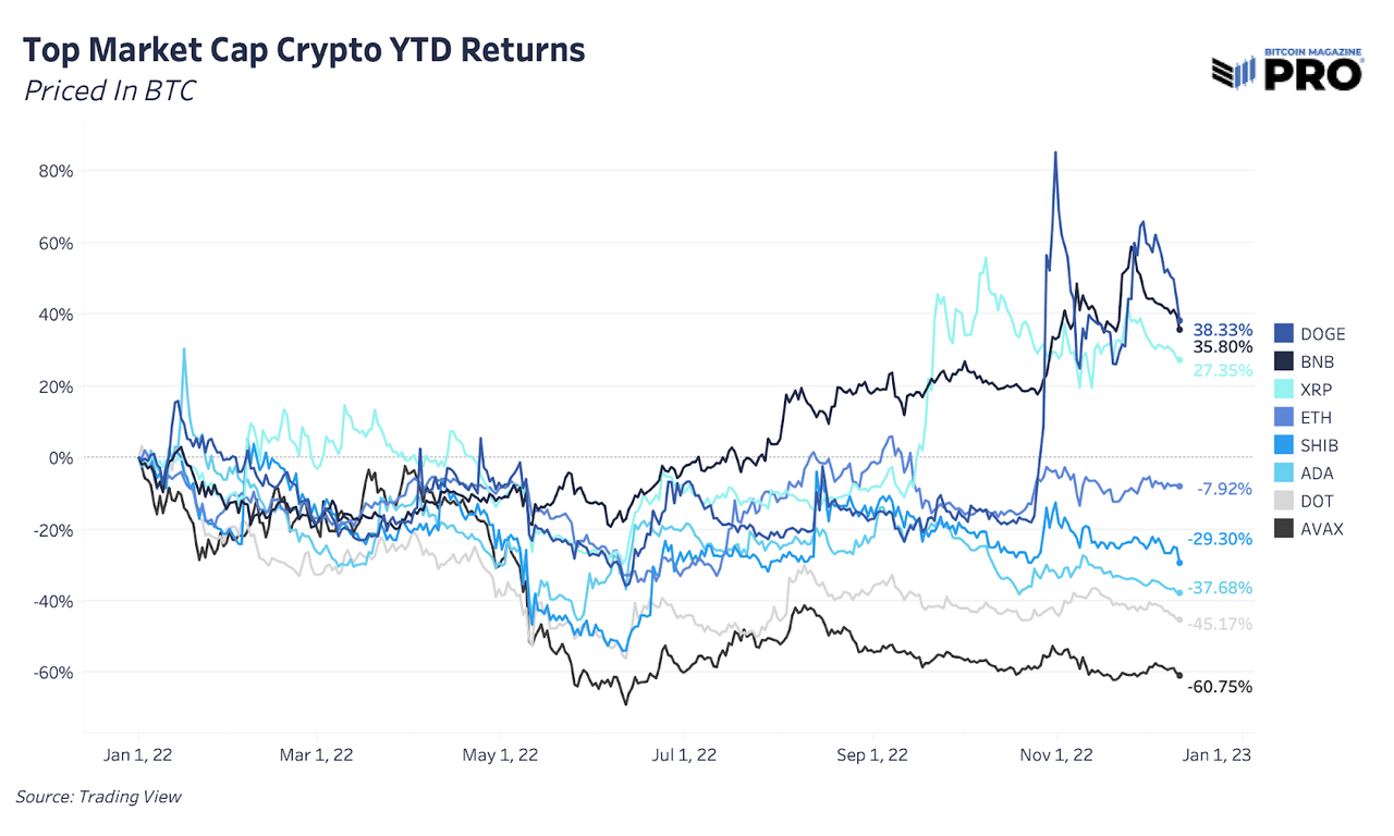 Top Market Cap Crypto YTD Returns