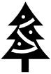 Holiday tree with solid fill