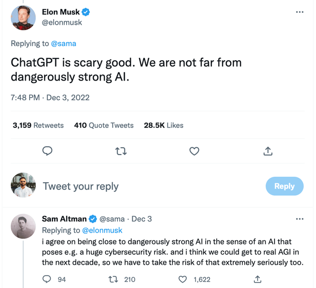 Elon Musk Chat GPT Tweet