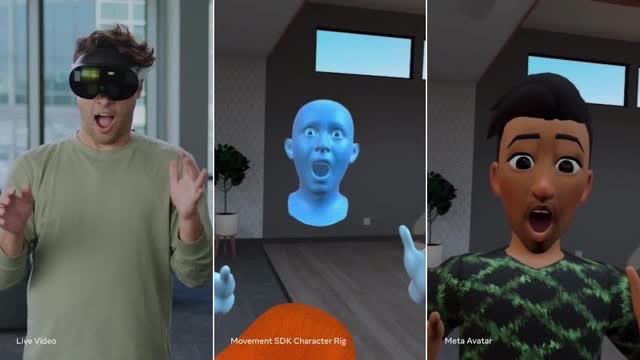 Oculus VR headset facial expressions
