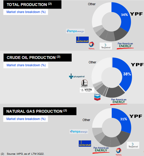 YPF Production share Argentina