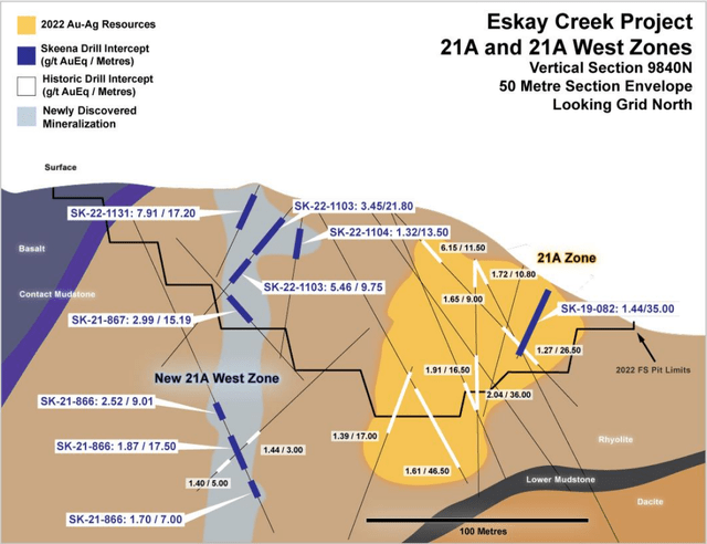 Eskay Creek - 21A and 21A West Zones