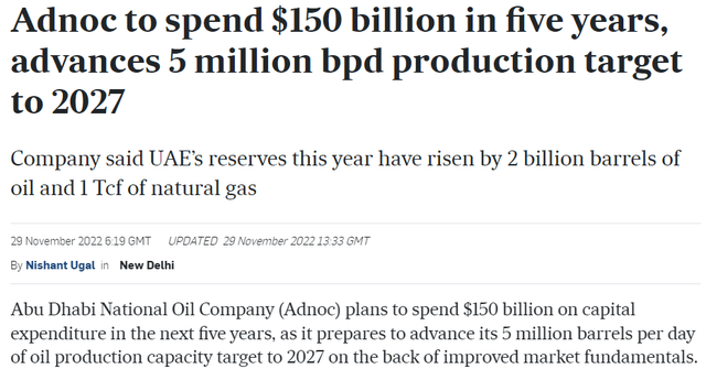 ADNOC capex plan