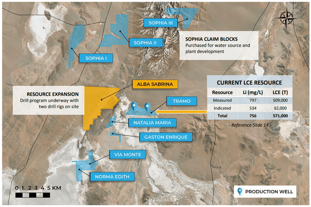Lithium South Claims and Resource Size