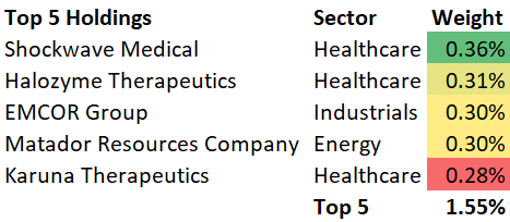 VTWO ETF Top 5 Holdings