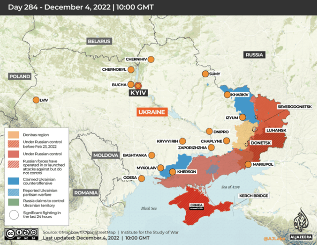 Map of Russia-Ukraine Conflict