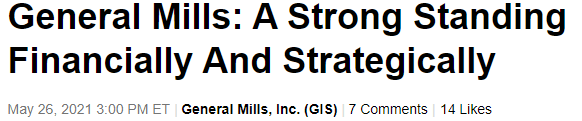 General Mills Financial and Competitive Positioning