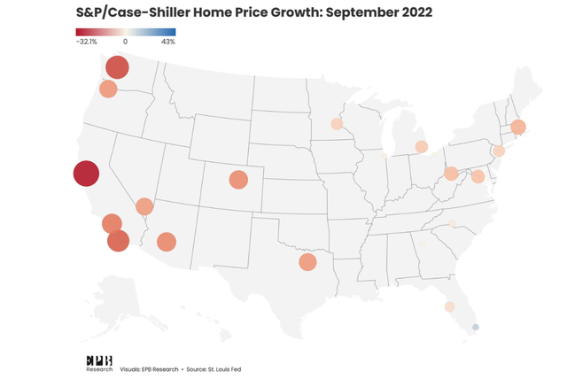 S&P/Case-Shiller Home Price Growth: September 2022