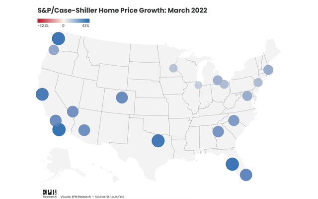 S&P/Case-Shiller Home Price Growth: March 2022