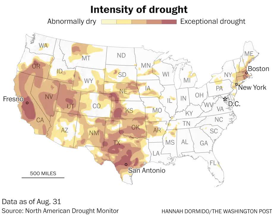 Intensity of drought
