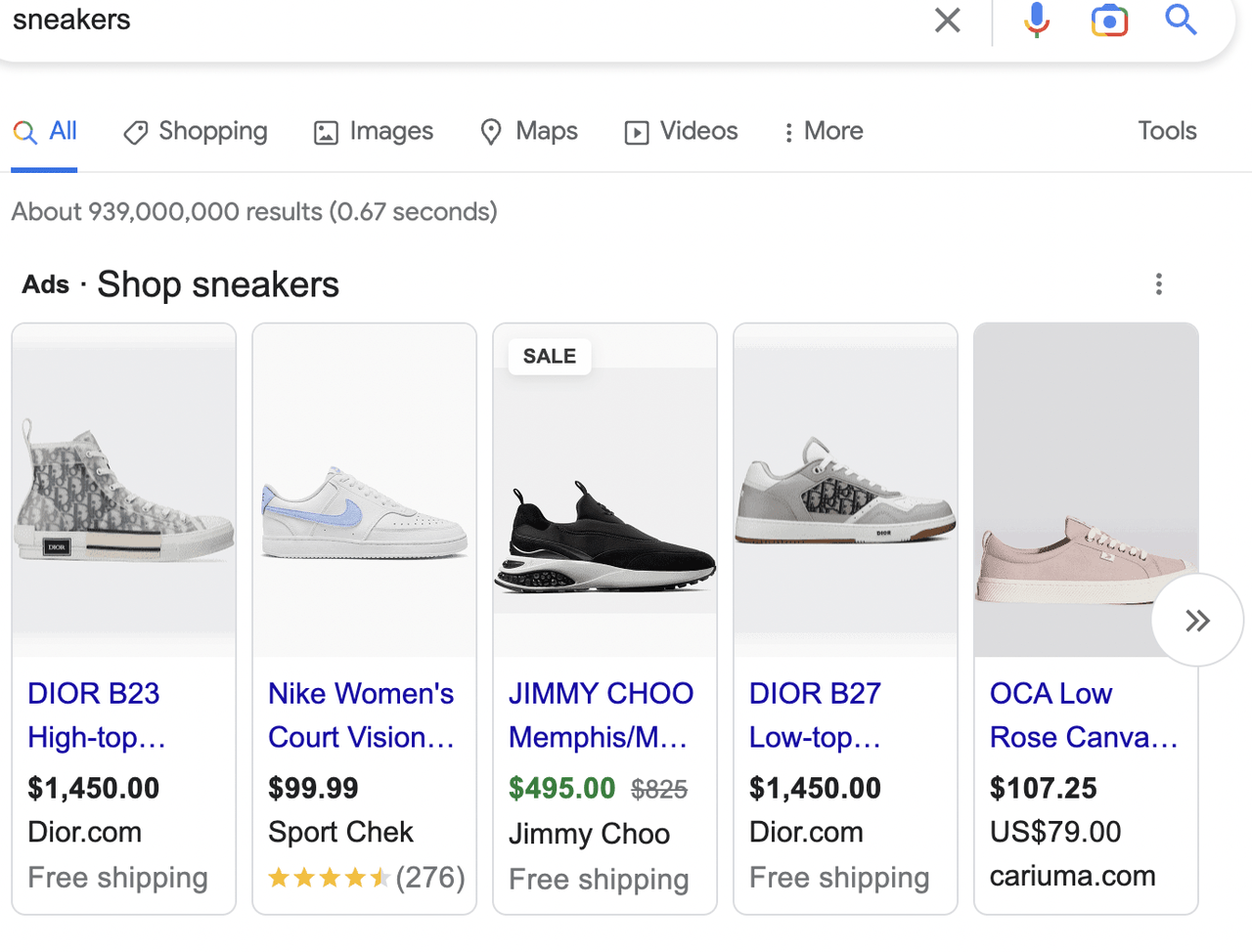 Sneakers search part 1
