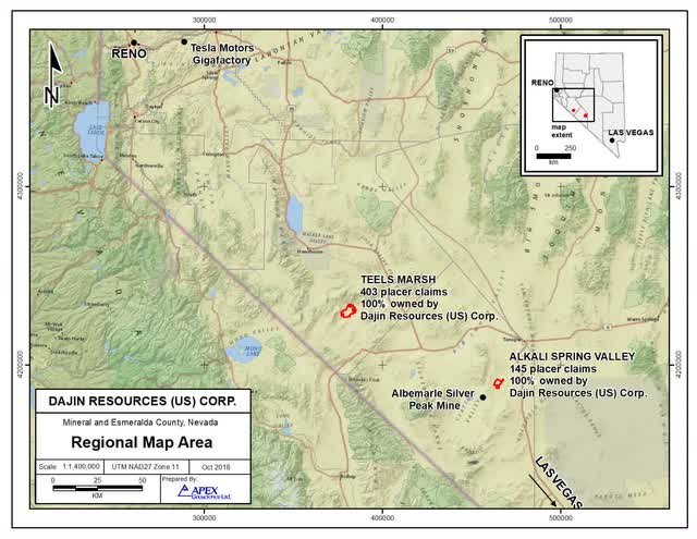 Teels Marsh, Dajin, Dajin Lithium, Alkali Sprint Valley, Thacker Pass, Lithium Americas, Nevada Lithium, lithium