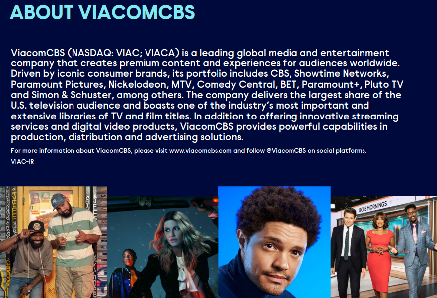 About ViacomCBS