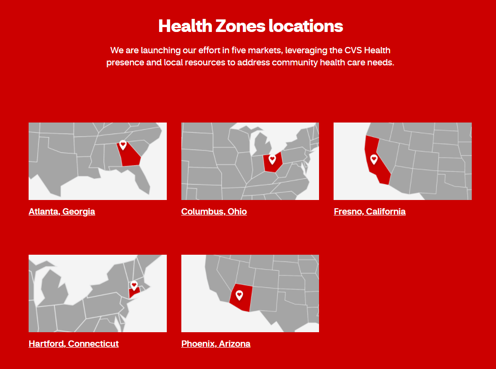 Health Zones locations