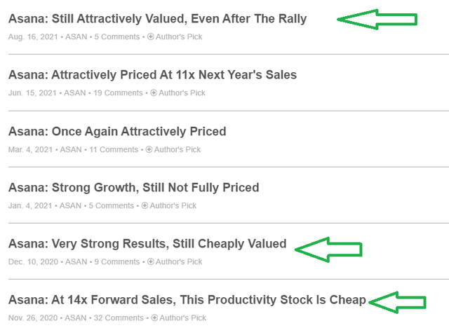 Asana - Seeking Alpha Articles 