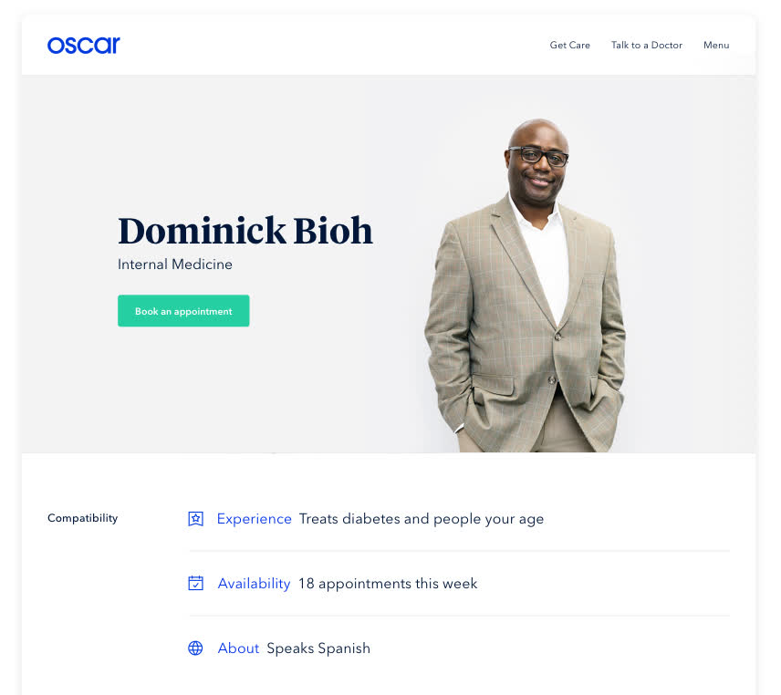 Oscar Health website