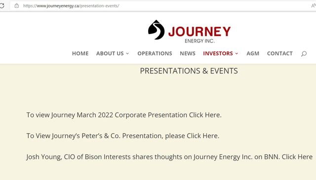 Journey Energy website