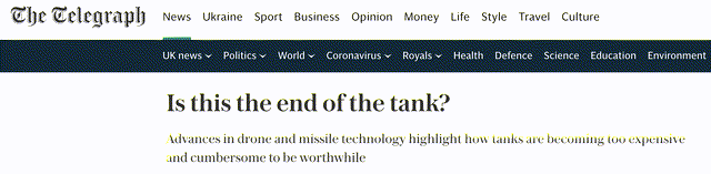 Headline on tanks